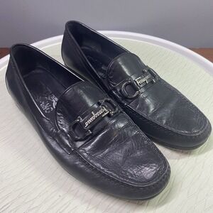 Salvatore Ferragamo Men's Dress Shoes Loafers Black Sz. 10.5 US 41 EUR